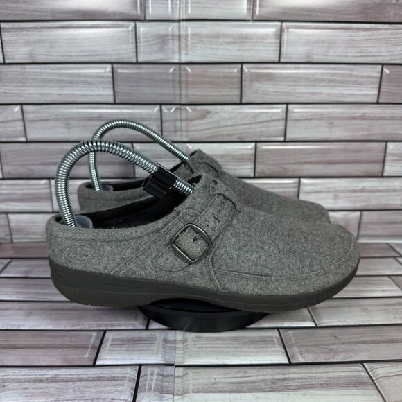 Merrell Women's Grey Encore Kassie Buckle Slip-On Clogs Shoe Size 7 - Picture 1 of 9